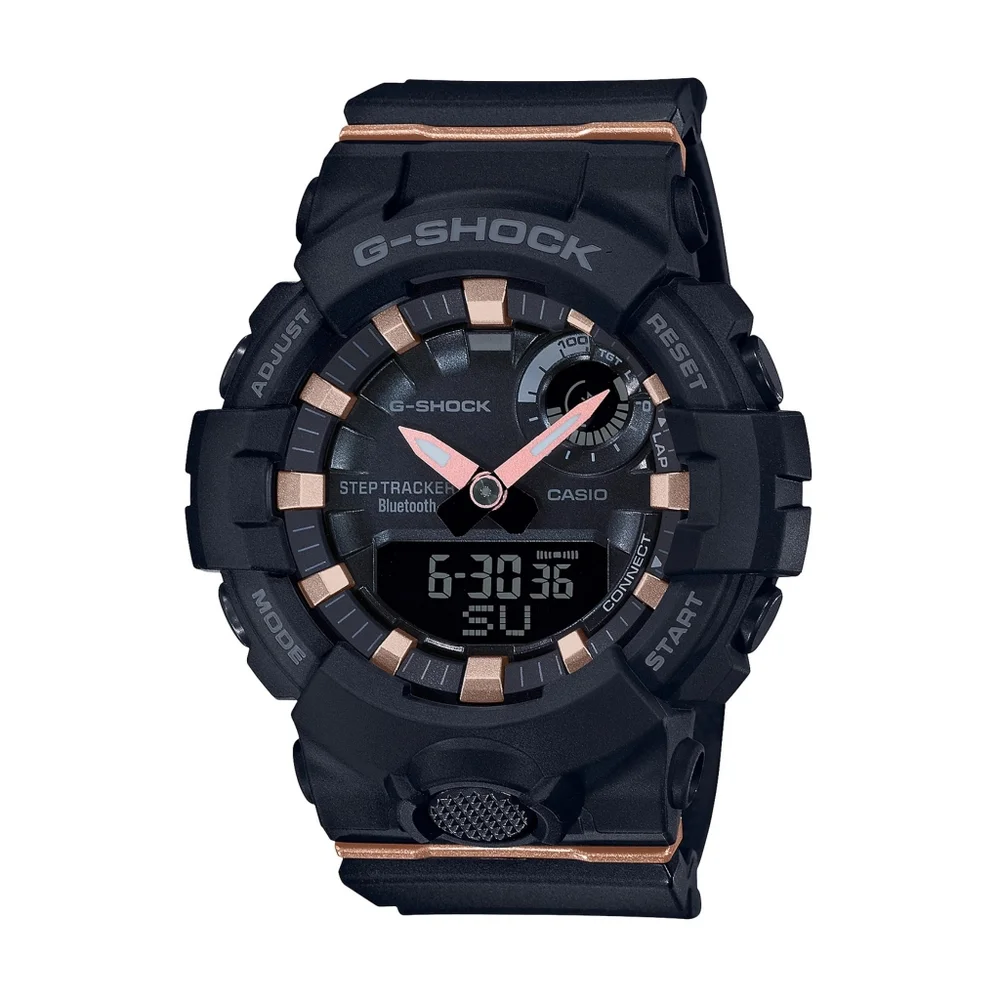 🆕 G-SHOCK CASIO Women's Analog Digital Sports Watch Black Rose Gold GMAB800-1A